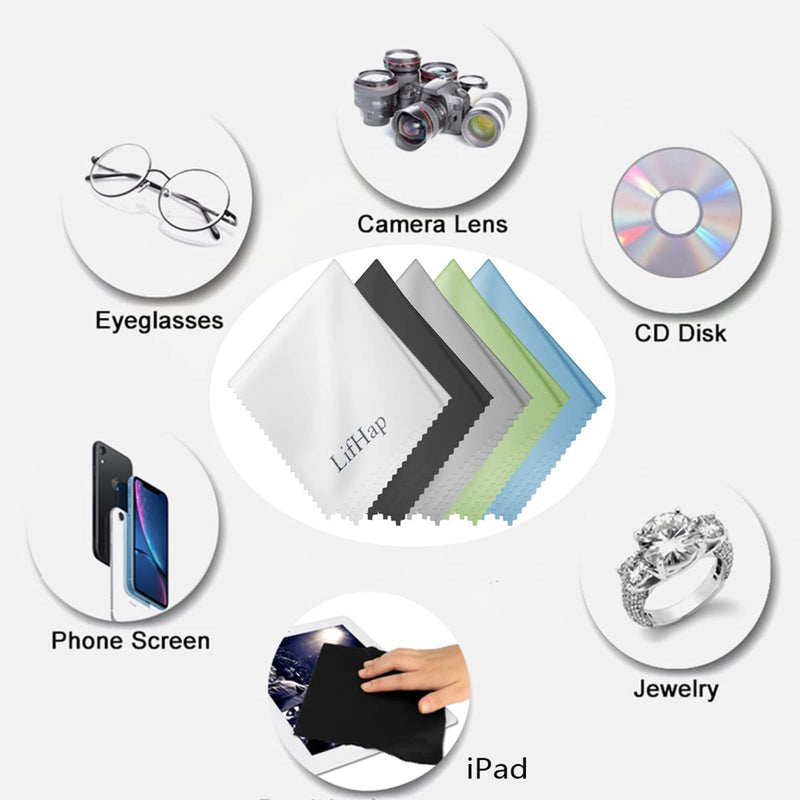 Glasses cleaning cloths, 15 pieces glasses cleaning cloths in 5 colors: microfiber cloths for wiping and cleaning glasses, cell phones, cameras, screens and other surfaces. - NewNest Australia