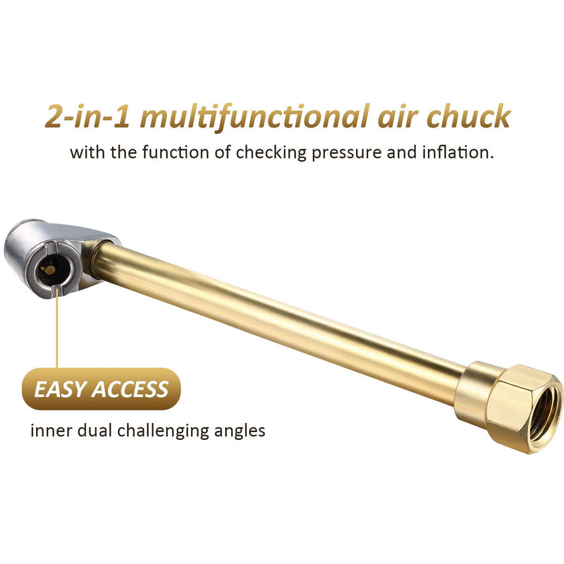 Mudder 2 Pieces Portable Air Chuck Set Including S699 1/4 Inch Closed Ball Air Chuck and S690 1/4 Inch Fnpt Dual Head Air Chuck - NewNest Australia