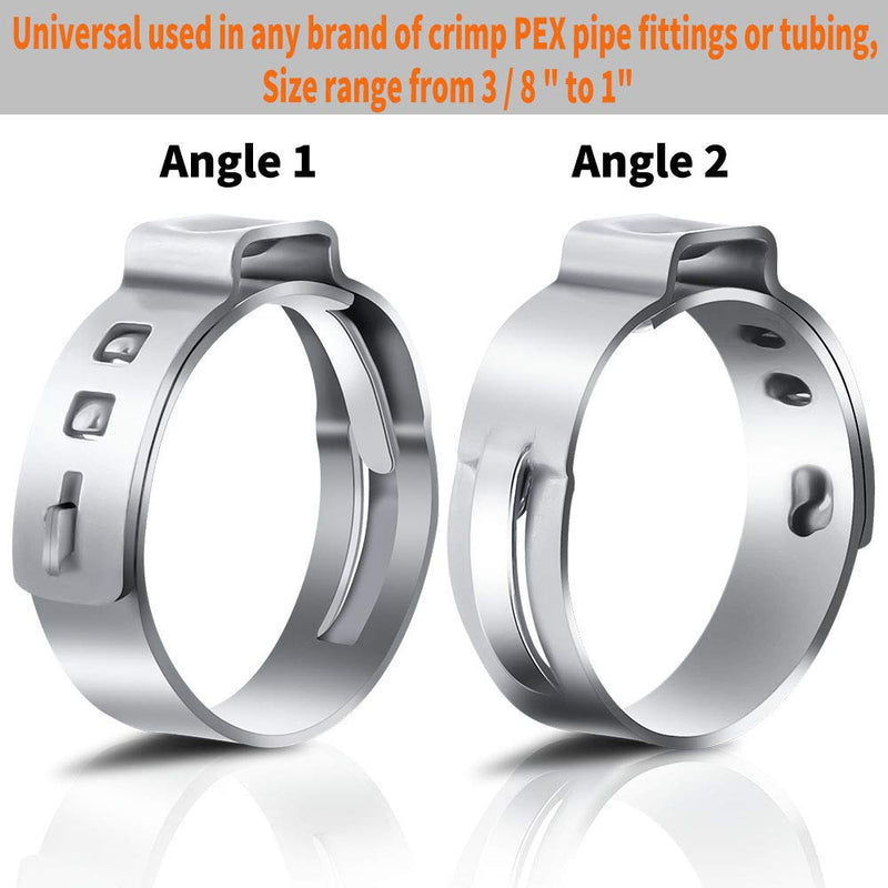 50 PCS 1/2 Inch PEX Cinch Clamp Rings, 304 Stainless Steel PEX Fitting Clamps Pinch Clamps Ring Crimp Rings for PEX Tubing Pipe Fitting Connections (Silver-1/2inch(50PCS)) Silver-1/2inch(50PCS) - NewNest Australia