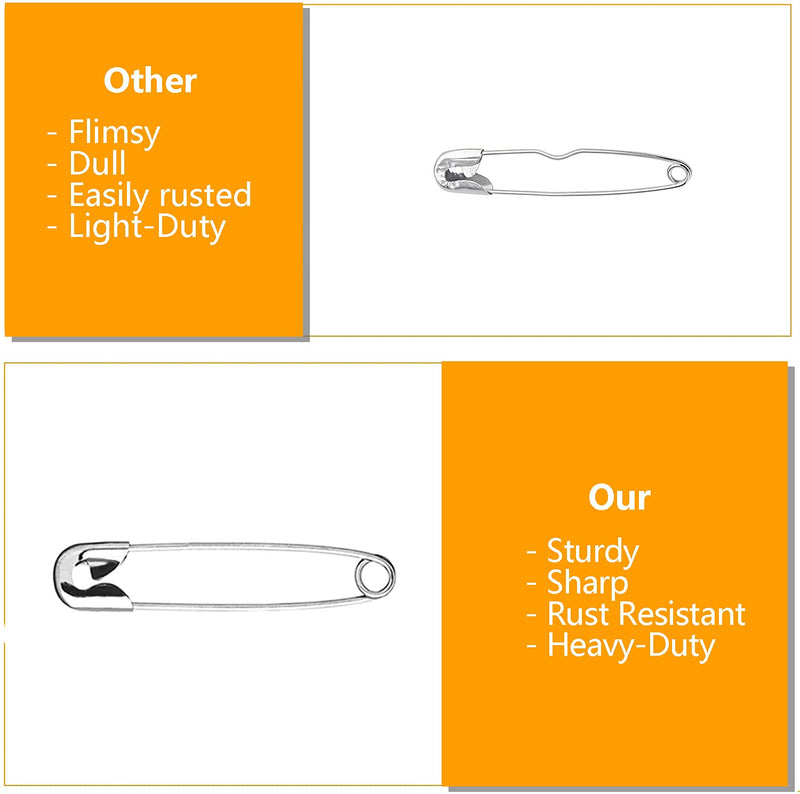 ZIPCCI 2 inch Safety Pins Heavy Duty - 200 Pcs Large Safety Pins - Safety Pins - Heavy Duty - NewNest Australia