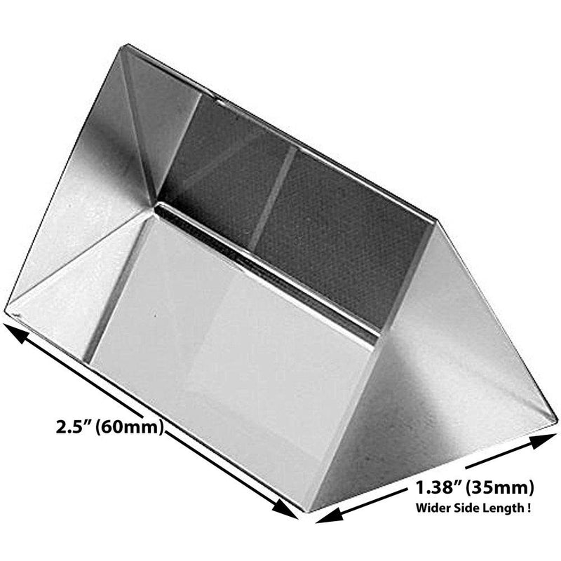 Amlong Crystal 2.5 inch Optical Glass Triangular Prism for Teaching Light Spectrum Physics and Photo Photography Prism, 60mm - NewNest Australia