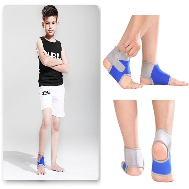 1 Pair Girls Boys Ankle Support Brace Compression Neoprene Ankle Strap Foot Wrap Protector for Strains Sprains Arthritis Ankle Tendon Pain Relief Recovery Exercises, Basketball,Ski, Cycling, Running Blue EU 30-35, recommend Kids UK 1-2.5 - NewNest Australia