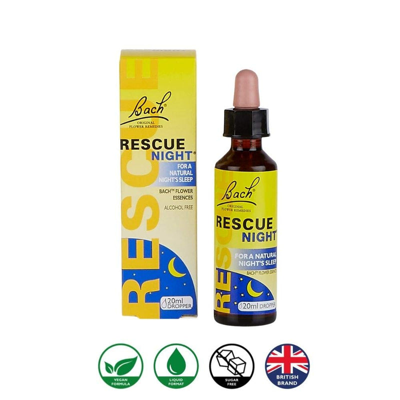 Nelsons Rescue Night Dropper, Flower Essence, Emotional Support Products for a Natural Night's Sleep, relax and unwind, Alcohol free, 20 ml Night Dropper (20 ml) Single - NewNest Australia