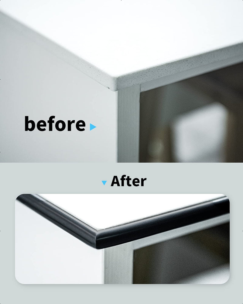 Art3d 10 Ft Peel and Stick Trim for Backsplash Tile Edge, Self-Adhesive Liner for Corner Decor in Black 10 Feet 1 - NewNest Australia