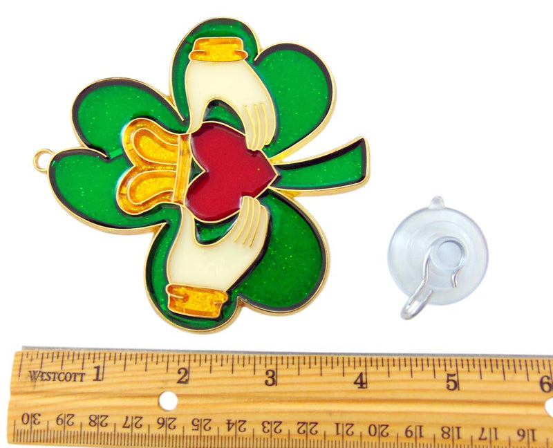 NewNest Australia - Westmon Works St Patricks Day Claddagh Suncatcher Irish Shamrock Window Ornament Sun Catcher Decoration 