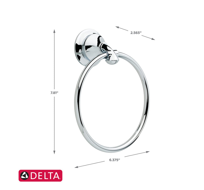 DELTA Linden Towel Ring, Chrome, Bathroom Accessories, 79446 - NewNest Australia