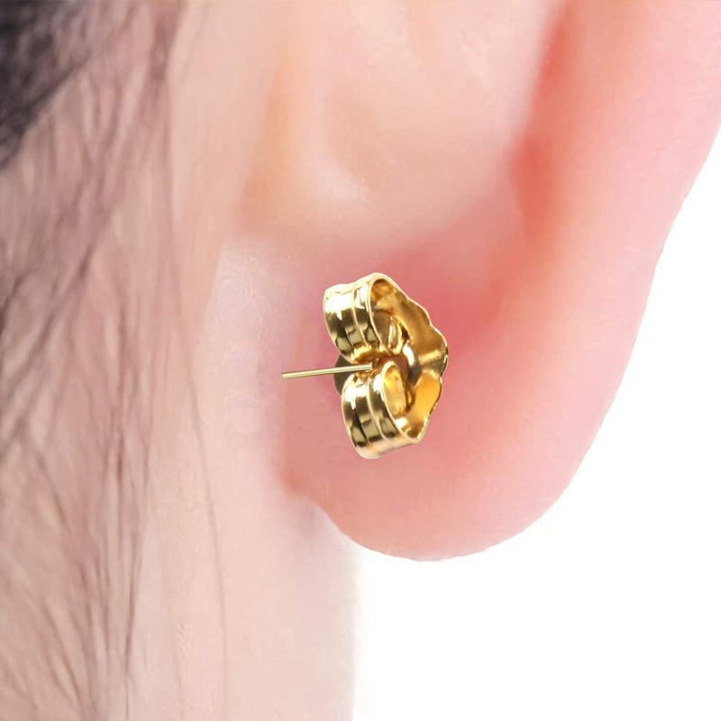 SANNIX 30pcs/15 Pairs Gold Plated Earring Backs Yellow Replacement Secure Ear Lockings - NewNest Australia