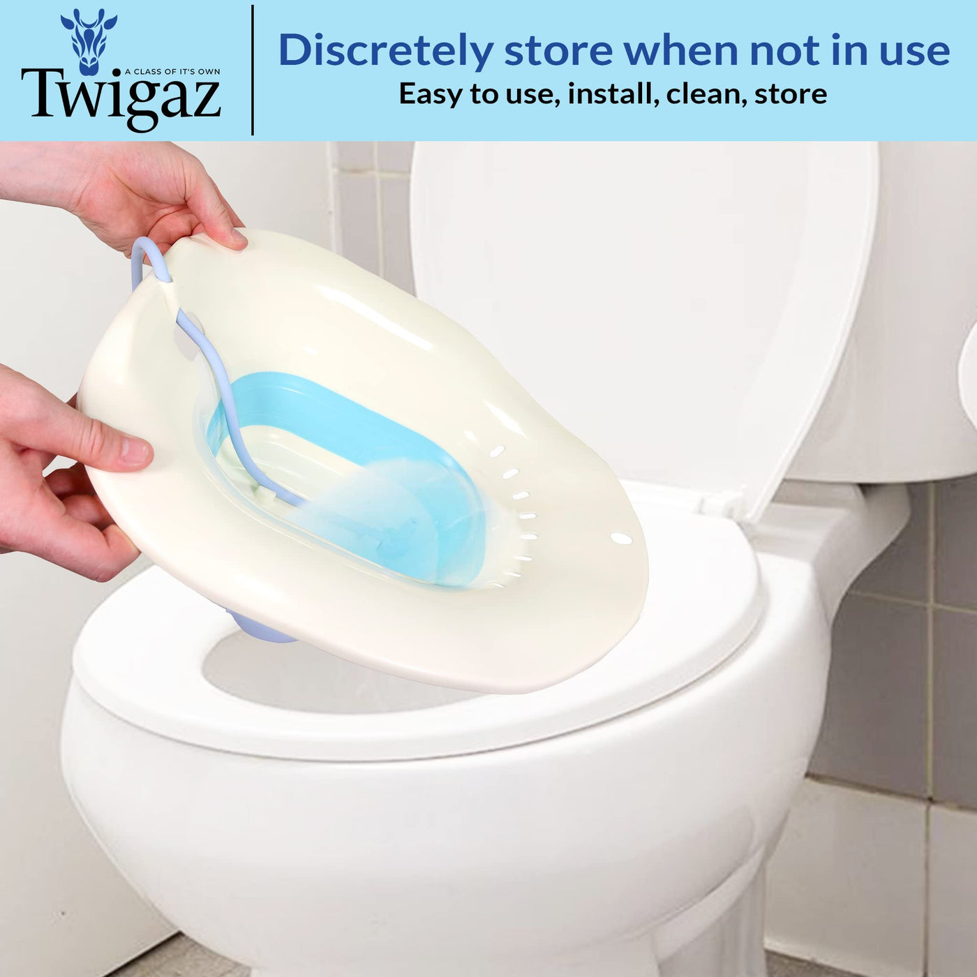 TWIGAZ Sitz Bath for Toilet Seat - Steam Soak, Perineal Care - Relief ...