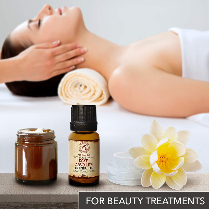 Rose Absolute Essential Oil 10 Ml - Rosa Damascena Bulgarian - Aromatherapy - Room Fragrance - Rose Absolute Oils For - Body Care - Diffusers - Relaxation - Aroma Lamp - Soothing - Good Sleep - NewNest Australia