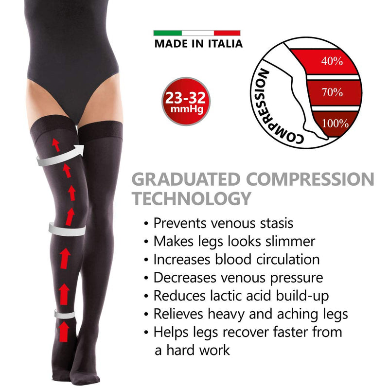 Medical Compression Stockings (23-32 Mmhg, Class 2) For Women And Men, Prevention Of Dvt, Varicose Veins And Spider Veins, Reduces Swelling, Thrombosis, Beige, Small - NewNest Australia
