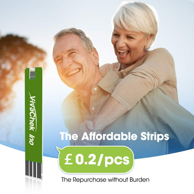 VivaChek Diabete Test Strips x 100 & Diabete Lancets x 100, No Coding Blood Glucose Test Strips, Blood Suger Test Strips for for UK Diabetics (VivaChek Ino） VivaChek Ino X 100 strips - NewNest Australia
