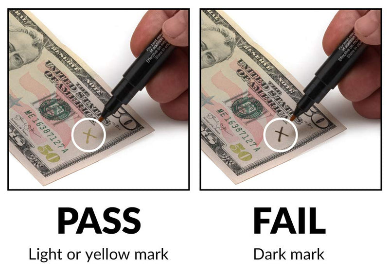 Dri Mark CFD5PK Counterfeit Bill Detector Marker Pen, Made in The USA, 3 Times More Ink, Pocket Size, Fake Money Checker - Money Loss Prevention Tester & Fraud Protection for U.S. Currency (Pack of 5) 5 Pack Pocket Size - NewNest Australia