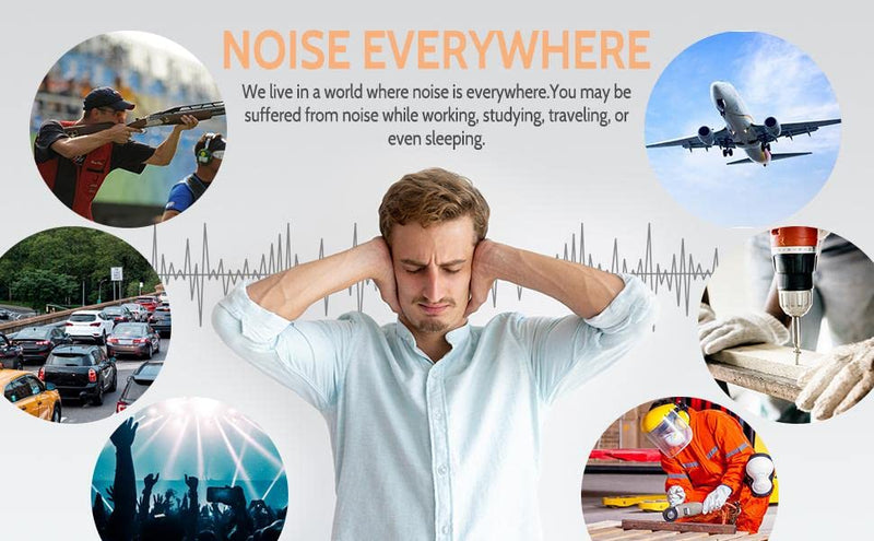 Ear Plug -100 Pairs- Orange Soft Foam Ear Plug 38dB SNR Adult Kids Noise Cancelling and for Sleeping, Snoring, Work, Studying, Loud Noise Sound Blocking Reduction Earplugs Poly Bags - NewNest Australia