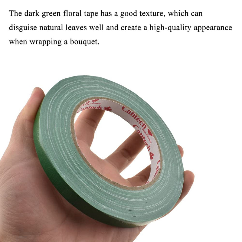HAHIYO Green 0.5Inch Wide (200Feet/66Yard Total) 2Rolls Floral Tape Waterproof Florist Tape Flower Wrap Adhesive Waterproof Decorative Tape for Bouquet Stem Wrapping Flower Arranging and Floral Craft Green-0.5in-2P/66Yard - NewNest Australia