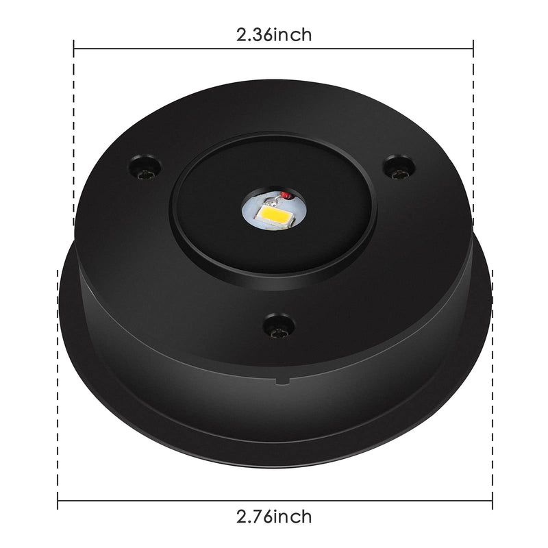 2 Pack Solar Lights Replacement Top - 7 lumens LED Solar Panel Lantern Lid Lights , Lantern Light Replacement , Outdoor Solar Replacement Parts , Garden Patio Decor Light up Your Space (2.76in) 2.76in - NewNest Australia