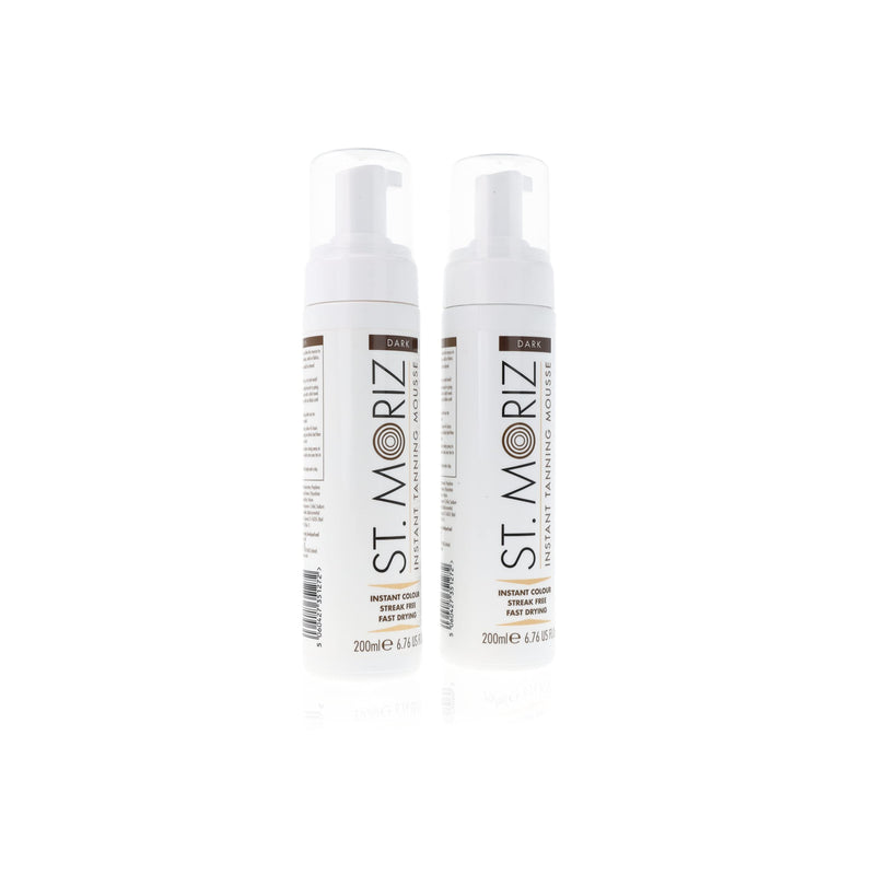 St Moriz Instant Self Tanning Mousse in Dark Tone - All Skin Types - 2 x 200 ml - NewNest Australia