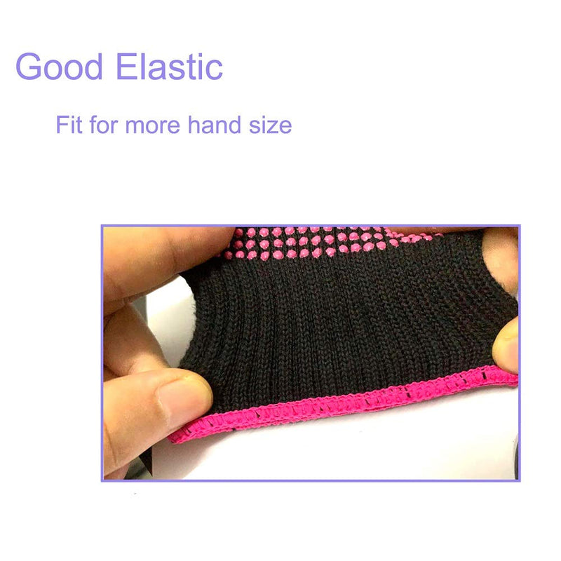Professional Heat Resistant Glove Non Slip Silicone Bump for Hair Styling Heat Blocking for Curling, Flat Iron and Curling Wand Suitable for Left and Right Hands, 1 Piece - NewNest Australia