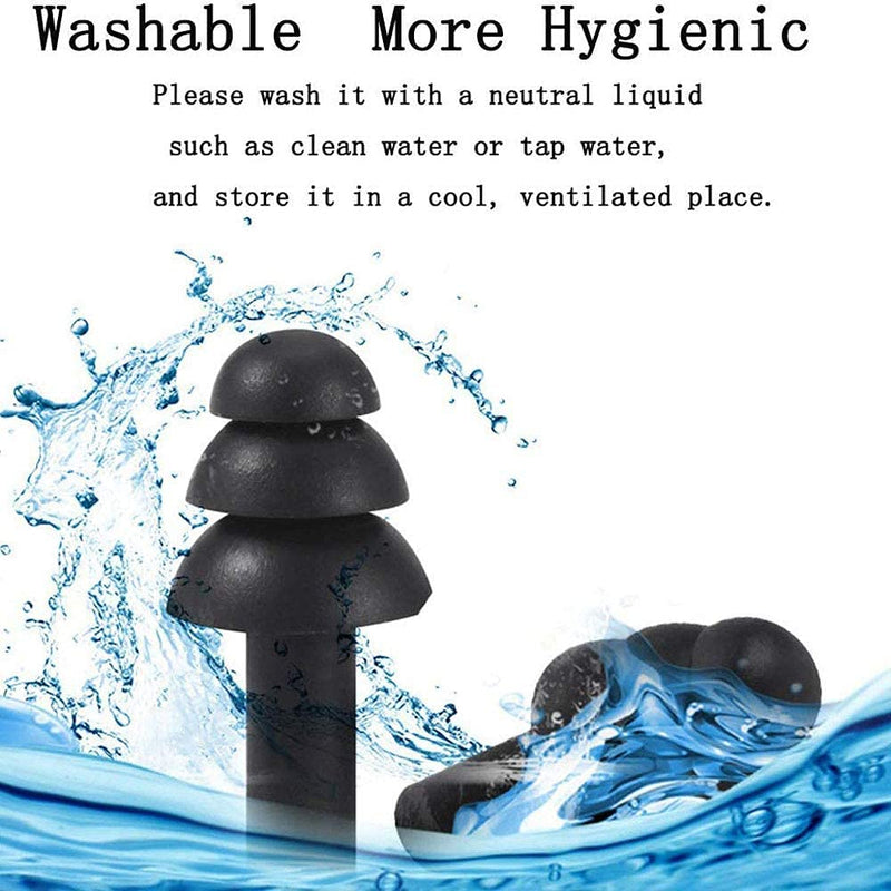 Silicone Ear Plugs for Sleeping Noise Cancelling Reusable Reduce Noise CancelligEarplugs Washable Waterproof for Sleeping Swimming Work, Study, Snore, Travel for Adults & Kids - 5 Pairs - NewNest Australia