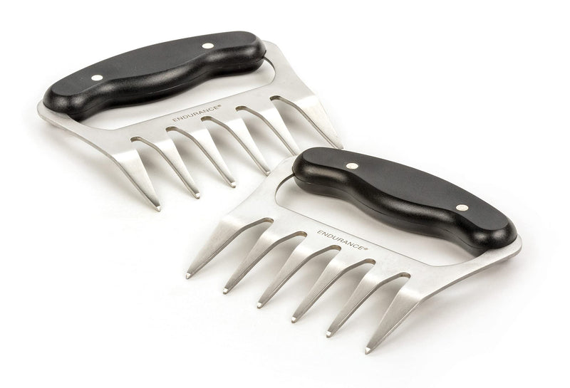 RSVP International Endurance Stainless Steel Meat Shredders, Set of 2 | Shred Meats, Toss Salads, & More | Contoured Handles with Easy Grip | Dishwasher Safe - NewNest Australia