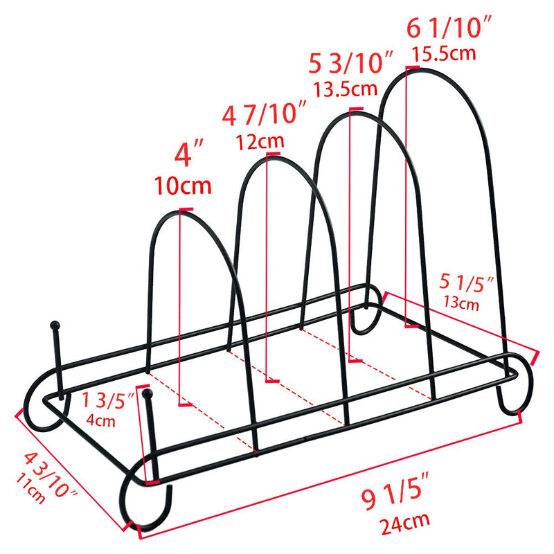 NewNest Australia - Artliving 4-Tier Metal Scrollwork Dish Rack Plate Rack Display Stand Holder Cabinet Organizer Set of 2 4Tier 