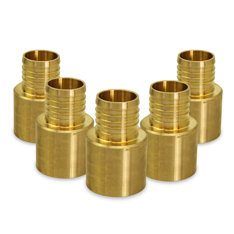 Supply Giant QTGB3412-5 Female Sweat Copper Adapter X Pex Barb Pipe Fitting, 3/4 x 1/2, Brass - NewNest Australia