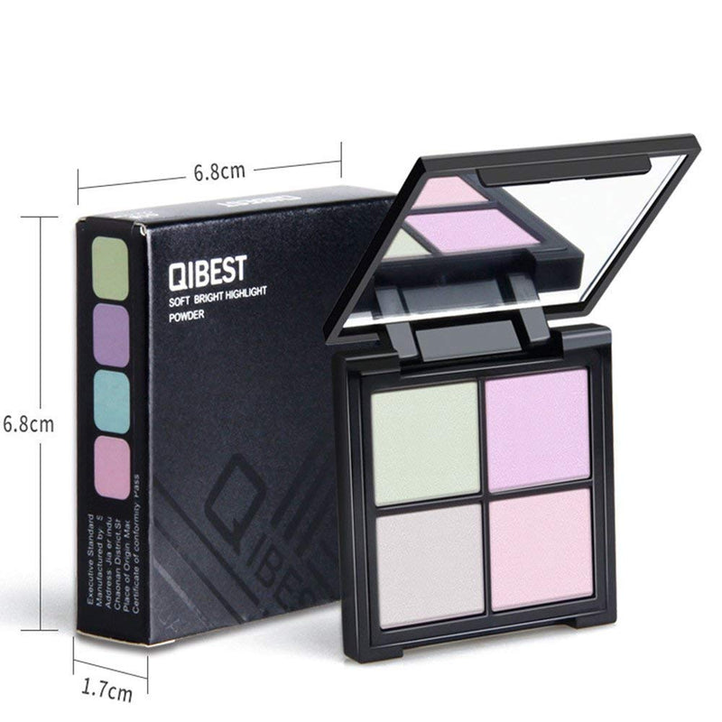 Highlighter 4 Colors Glow Kit Makeup Powder Face Illuminating Repair Highlighting Bronzer Palette - NewNest Australia