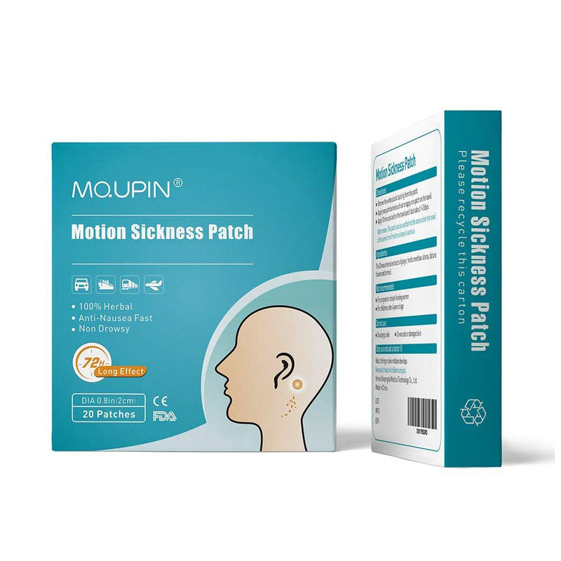 Mqupin Travel Sickness Plaster For Car And Boat Trips, Cruises And Air Travel, Relieves Nausea, Dizziness, Sea Sickness Vomiting, Acts Quickly And Without Side Effects - NewNest Australia