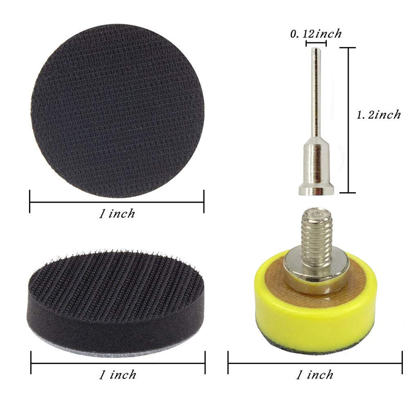360 PCS 1 Inch Sandpaper, GOH DODD Wet Dry Sander Sheets with Backing Pad and Soft Foam Buffering Pad, 60 to 10000 Grits Grinding Abrasive Sanding Disc for Wood Metal Mirror Jewelry Car 1 Inch 360 Pieces - NewNest Australia