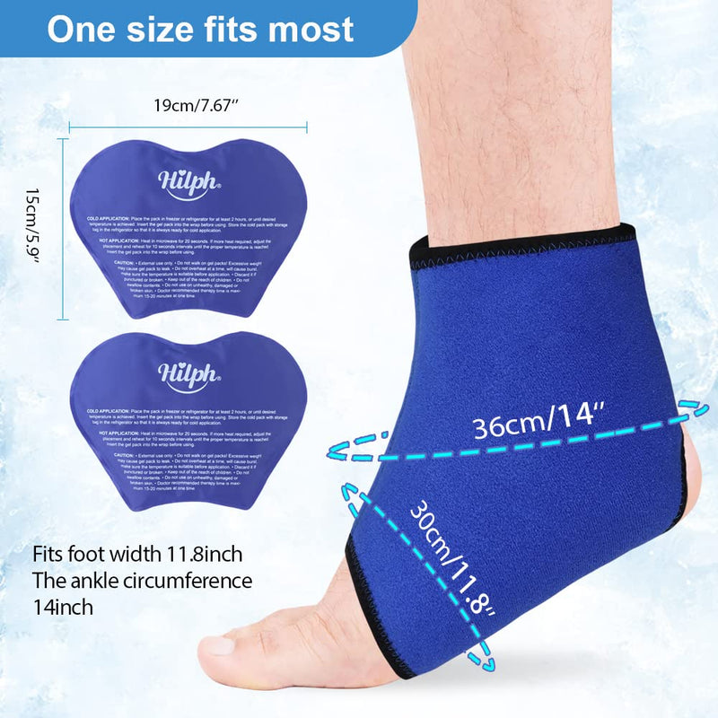 Hilph Ankle Ice Pack Wrap for Injuries, Reusable 2 Gel Ice Pack for Ankle Ice Wrap Hot Cold Therapy Foot Ice Pack for Ankle Swelling, Sprained, Bruises, Surgery Recovery - NewNest Australia