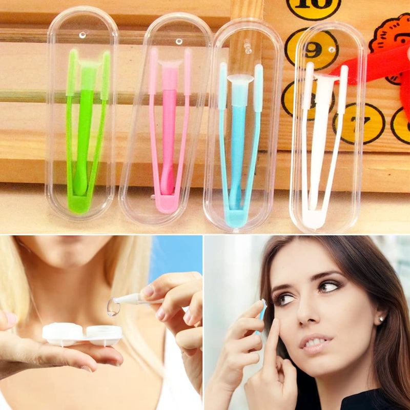 LYTIVAGEN Pack of 10 Contact Lens Tweezers Contact Lens Removal Plastic Contact Lens Remover with Suction Cup Colorful Contact Lens Tweezers - NewNest Australia