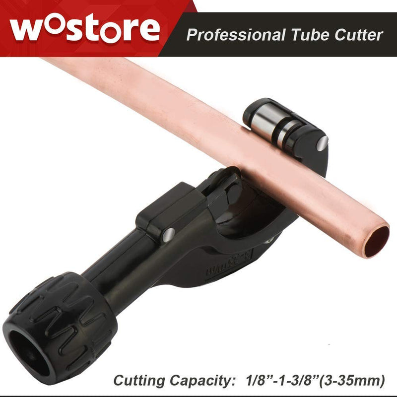Tubing Cutter 1/8 to 1-3/8 Inch for Pipe Copper PVC Thin Stainless Steel Tube with Extra Blade and Reamer - NewNest Australia