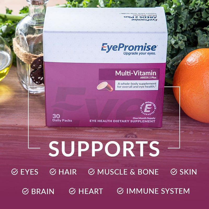 EyePromise Multi-Vitamin + Eye Support AREDS 2 Blend - Expanded Eye Health Formula with Complete Heart, Brain, Hair, Skin and Overall Health - A Patented Complete Macular Health Formula - NewNest Australia