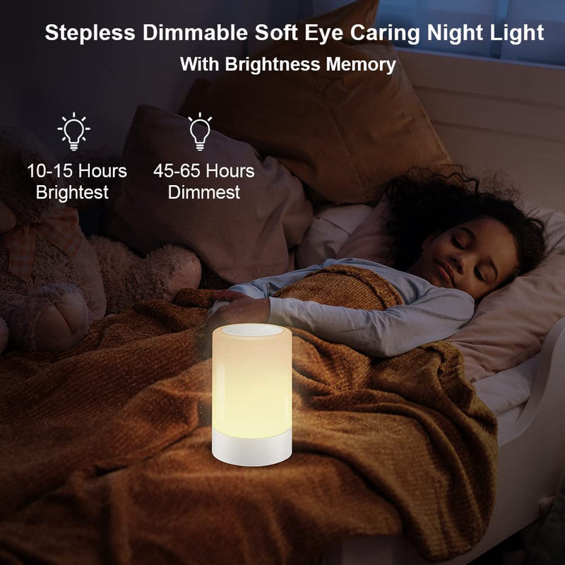 G Keni Nursery Night Light for Babies, LED Bedside Touch Sensor Lamp for Kids Breastfeeding and Sleep Aid, USB Rechargeable Nursery Lamp Dimmable Warm Night Light, Soft Eye Caring - NewNest Australia
