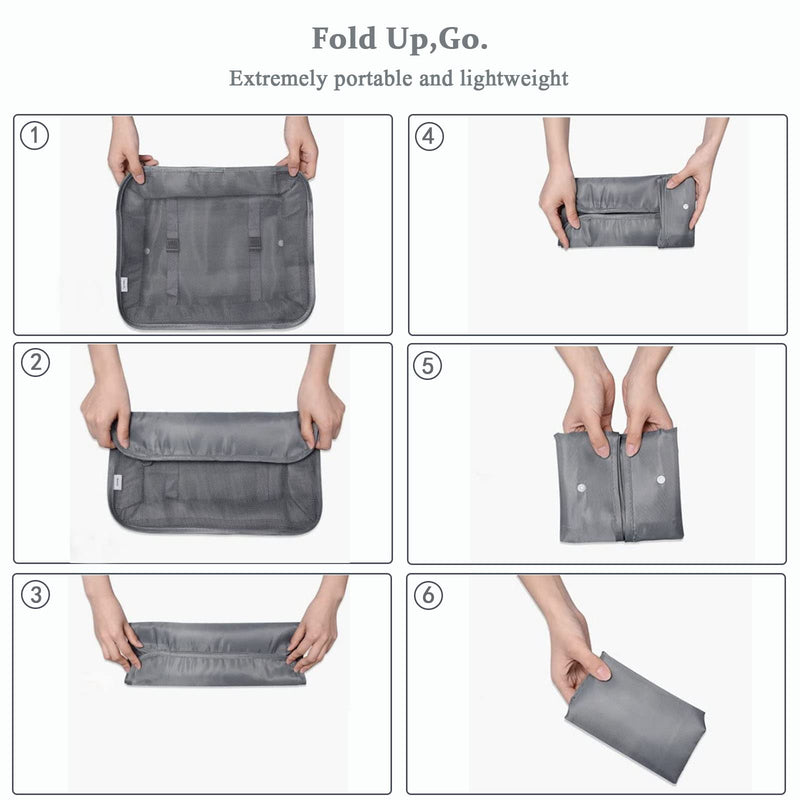 SHAINE Packing Cubes for Suitcase 8pcs Compression Packing Cubes for Travel Luggage Suitcase Organiser Bags Waterproof Travel Organiser Packing Bags Travel Essentials for Flying Grey - NewNest Australia