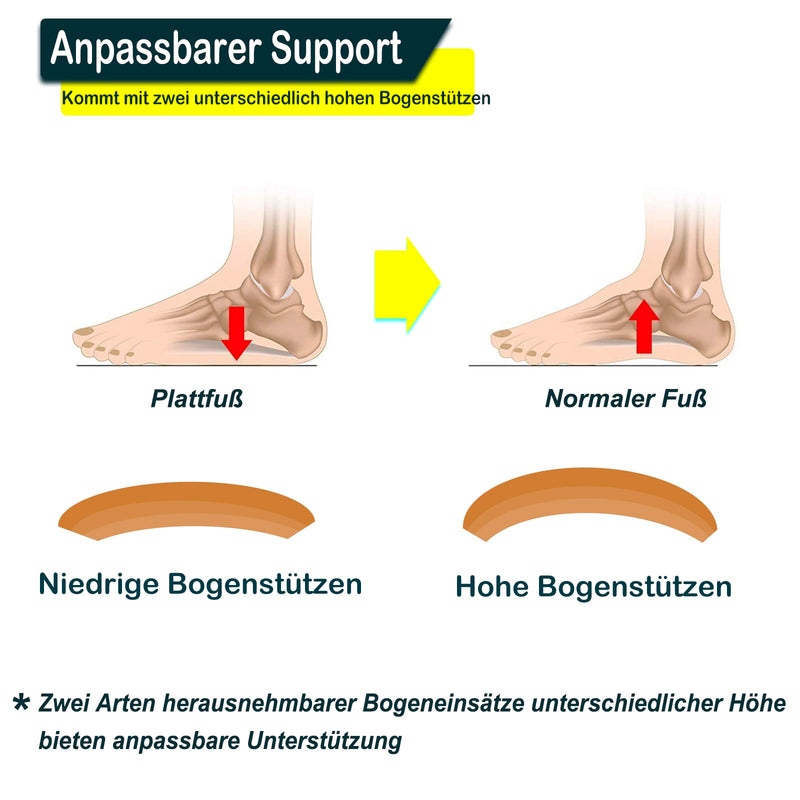 MIAYOHO Plantar Fasciitis Arch Pain Brace Patented Adjustable Compression Inserts Orthopedic Inserts for Flat Feet Arches High Arch (35-41 EU (23-26cm), Black) 35-41 EU (23-26cm) - NewNest Australia