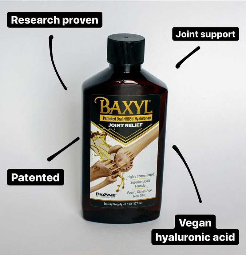 Baxyl® - Liquid Hyaluronan Acid for Joint Relief Supplement (Vegan, Gluten-Free, Non-GMO, Patented Oral MHB3). 6 Ounce, 36 Day Supply 1 - NewNest Australia