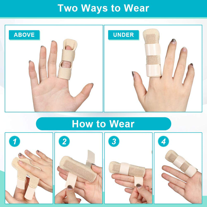 Adjustable Trigger Finger Splints, Hand Support Finger Guard Splint Protection Injury Recovery Clip For Mallet Finger Arthritis Finger Sprains (Skin Without Holes) - NewNest Australia