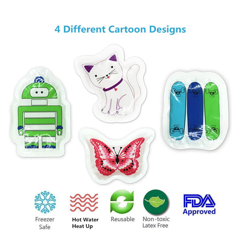 World-Bio Children'S Cooling Pads, Gel Cooling Pads, Heat Cushion With Cartoon Animal Motif, Reusable Ice Packs, Cold Warm Compress, Cool Pack, For Wisdom Teeth, Dents, Fever Cooling, Pack Of 10 - NewNest Australia
