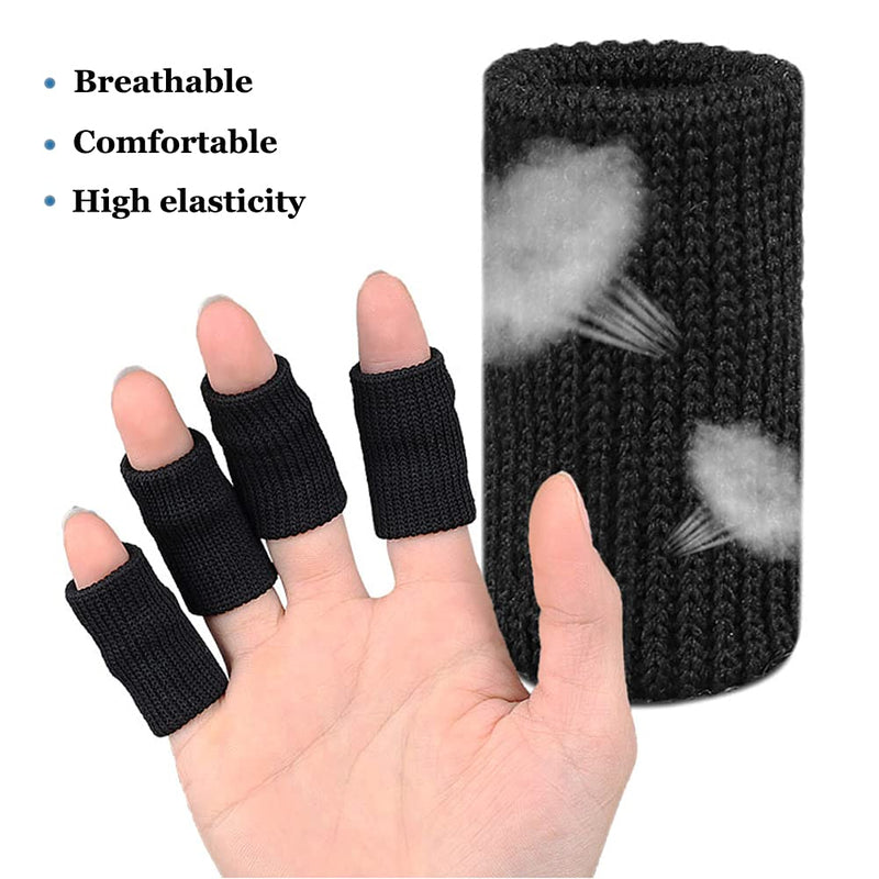 Finger Arthritis Sleeves (30Pcs), Elastic Thumb Splint Brace Support Protector Finger Compression Sleeve for Arthritis Joint Pain Relief, Breathable Finger Tape for Triggger Finger Sports Aid Support - NewNest Australia