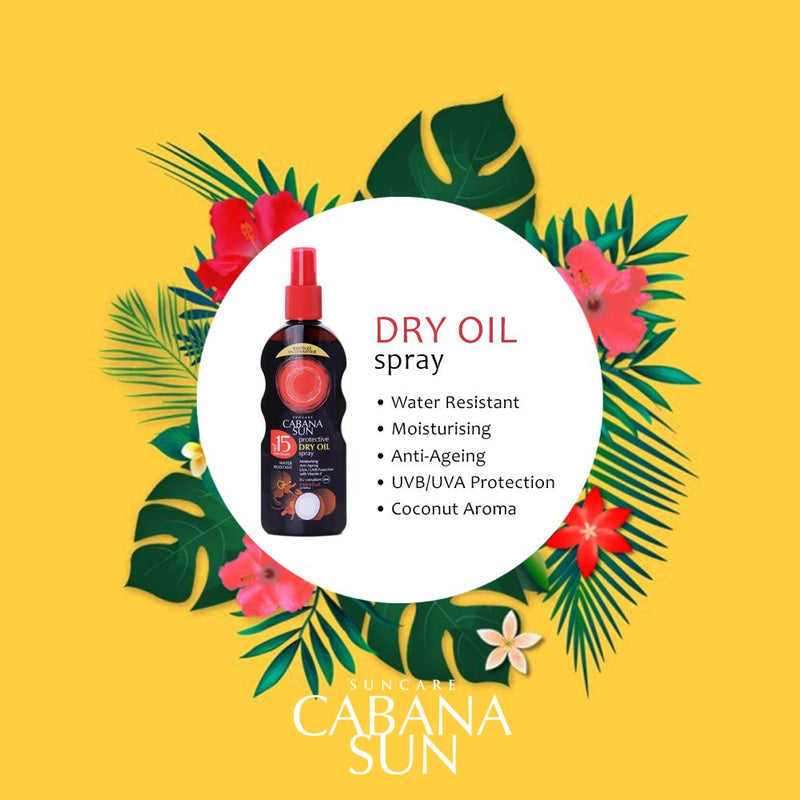 Cabana Sun CABANA Deep Tanning Dry Oil Spray SPF15 - 200 ml - NewNest Australia