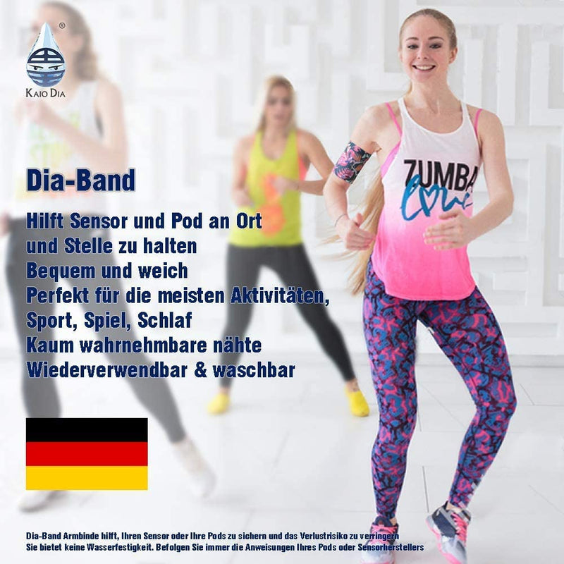 Dia-Band, glucose sensor protection bracelet Freestyle Libre, Medtronic, Dexcom or Omnipod - comfortable, reusable diabetic band. M (27-30cm) - NewNest Australia