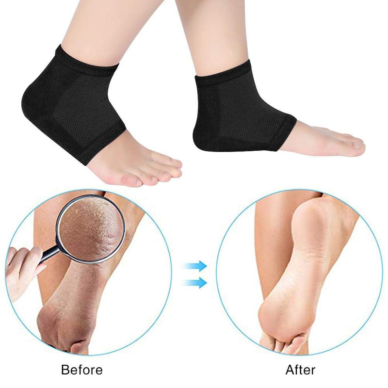 Heel Socks, Heel Spur Bandage For Pain Relief For Plantar Fasciitis And Ankle Pain, Open Toe, Soft Comfy Recovery Socks, Gel Compression Socks For Men And Women (Black) - NewNest Australia