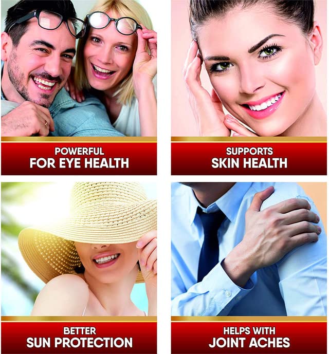 Astaxanthin 10mg Supplement / Best Pure Antioxidant from Microalgae, Helps Skin Care & Eye, Arthritic Joints, Healthy Aging, Boosting Energy, 120 Non-GMO Softgels - Premium Astaxanthin Supplements - NewNest Australia