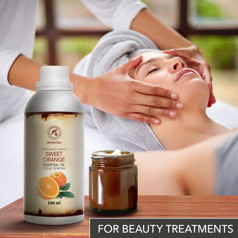 Orange Oil 500 Ml - Citrus Sinensis - Brazil - 100% Pure & Natural Essential Orange Oil - For Good Sleep - Oil Burner - Body Care - Aromatherapy - Room Fragrance - Cosmetic Enrichment - NewNest Australia