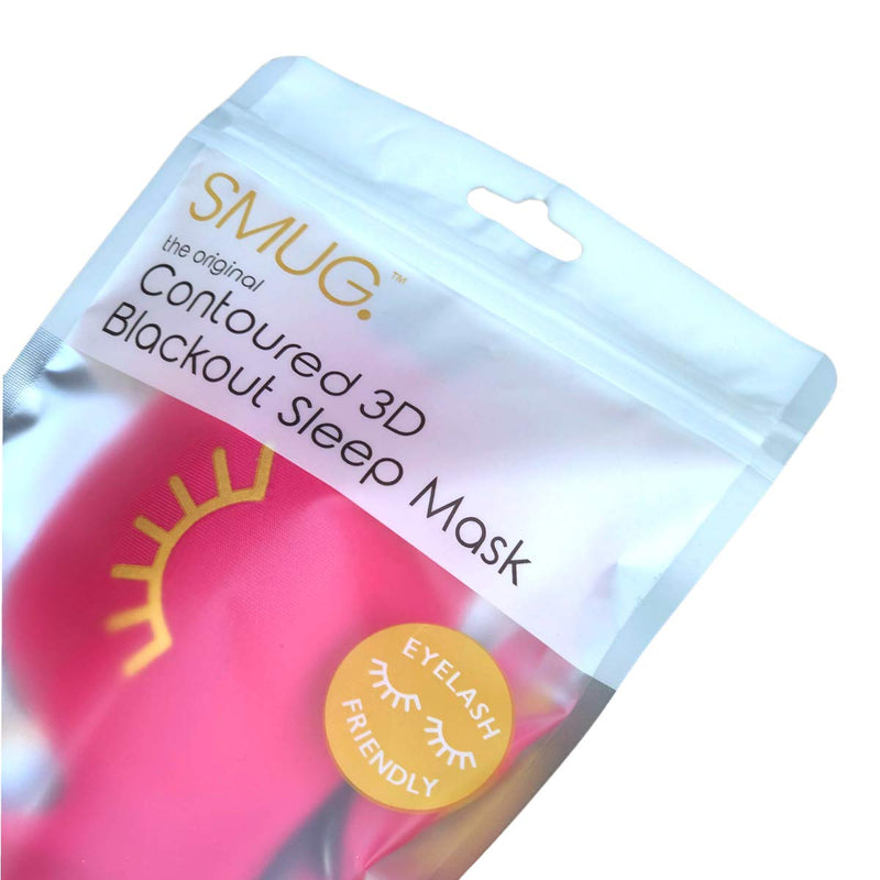 SMUG 100% Blackout Sleep & Eye Mask | Eyelash Extension Friendly | Eye Masks for Sleeping | Sleep Masks for Women & Men | Straps for Dream Comfort & Adjustability | Pink Wink - NewNest Australia