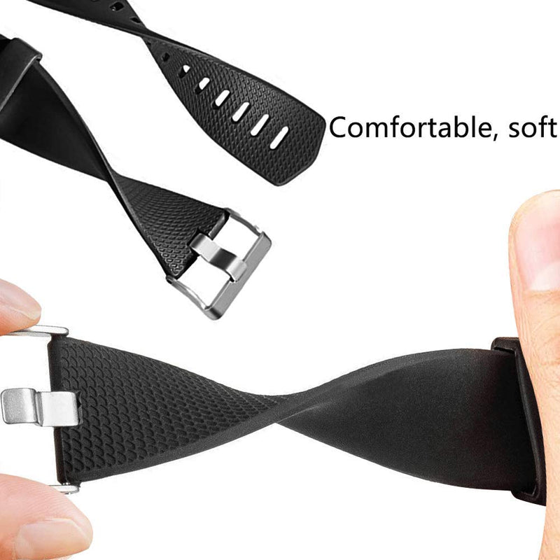Replacement Bands for Fitbit Charge 2, Silicone Adjustable Classic Bands for Fitbit Charge 2,Women Men Black Large - NewNest Australia
