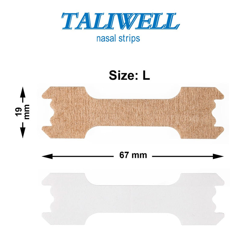 Taliwell Nose Plasters 400 Pieces L Large Better Breathing While Sleeping, Sports, Sniffles, Nose Strips Against Snoring, Anti-Snoring Plaster Stopper - NewNest Australia