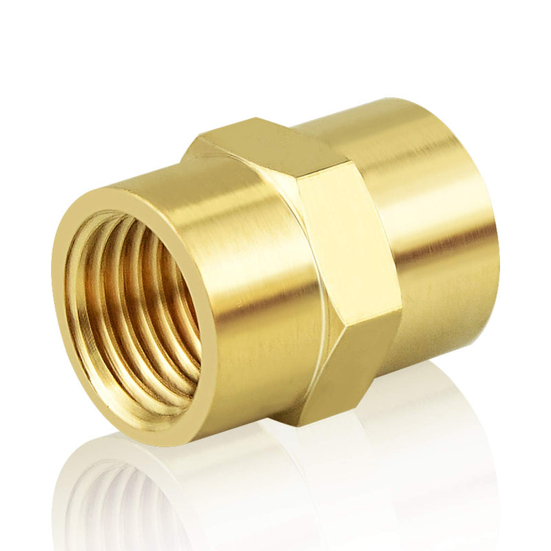 Gasher 5PCS Brass Pipe Fitting, Reducer Adapter, 3/8-Inch Female Pipe x 3/8-Inch Female Pipe 3/8" NPT 5 - NewNest Australia