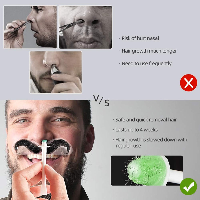 Nose Wax, Nose Wax, Nose Hair Wax, Nose Wax Set For Men And Women, Quick Safe And Painless, 50G Wax, 20 X Applicators, 8 X Mustache Protection, 10 X Disposable Paper Cups - NewNest Australia