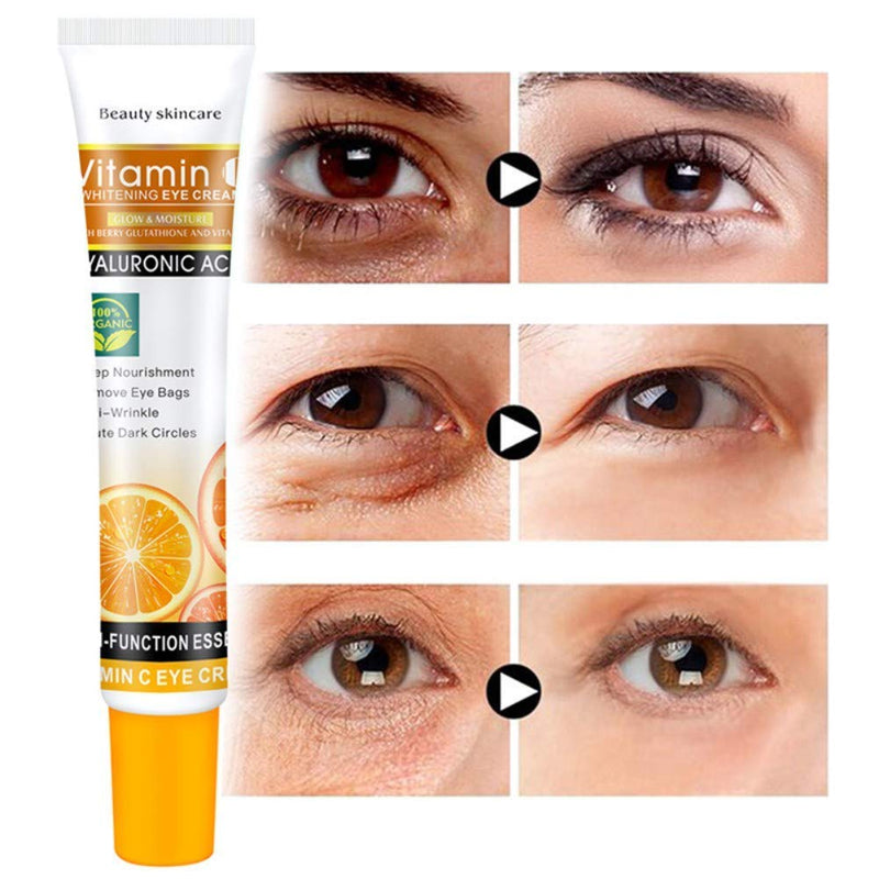 DISAAR BEAUTY Eye Whitening Cream Anti-Wrinkle Delute Dark Circles Hyaluronic Acid Vitamin С Anti Ageing 100% Organic 25 ml - NewNest Australia